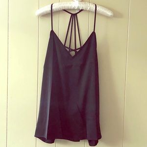 ✨Black Satin Strappy Tank Top✨